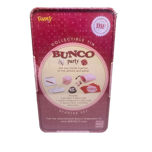 Bunco Party Dice Game 2-12 Players 2004 Fundex Ages 8+ New & Sealed Starter Set - Picture 7 of 8
